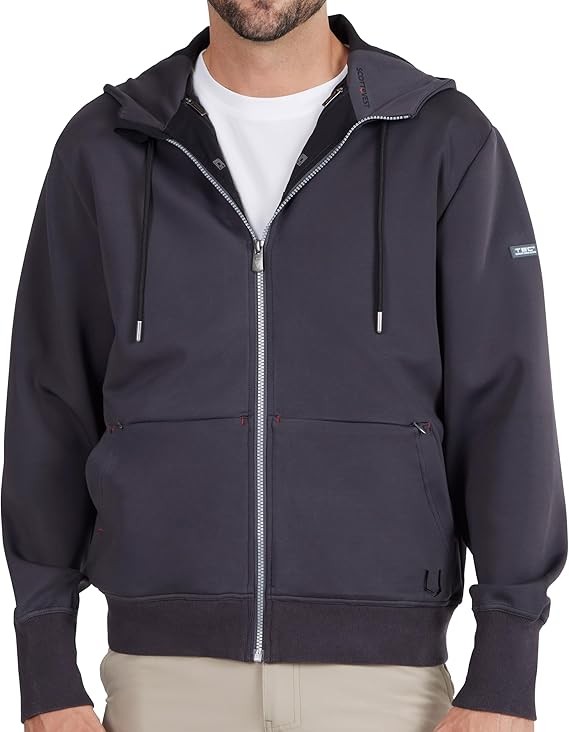 Leif Nelson Men's Stylish Knit Sweater With Buttons | Knitted Sweatshirt Pullover With Hood | Warm For Winter | LN5605